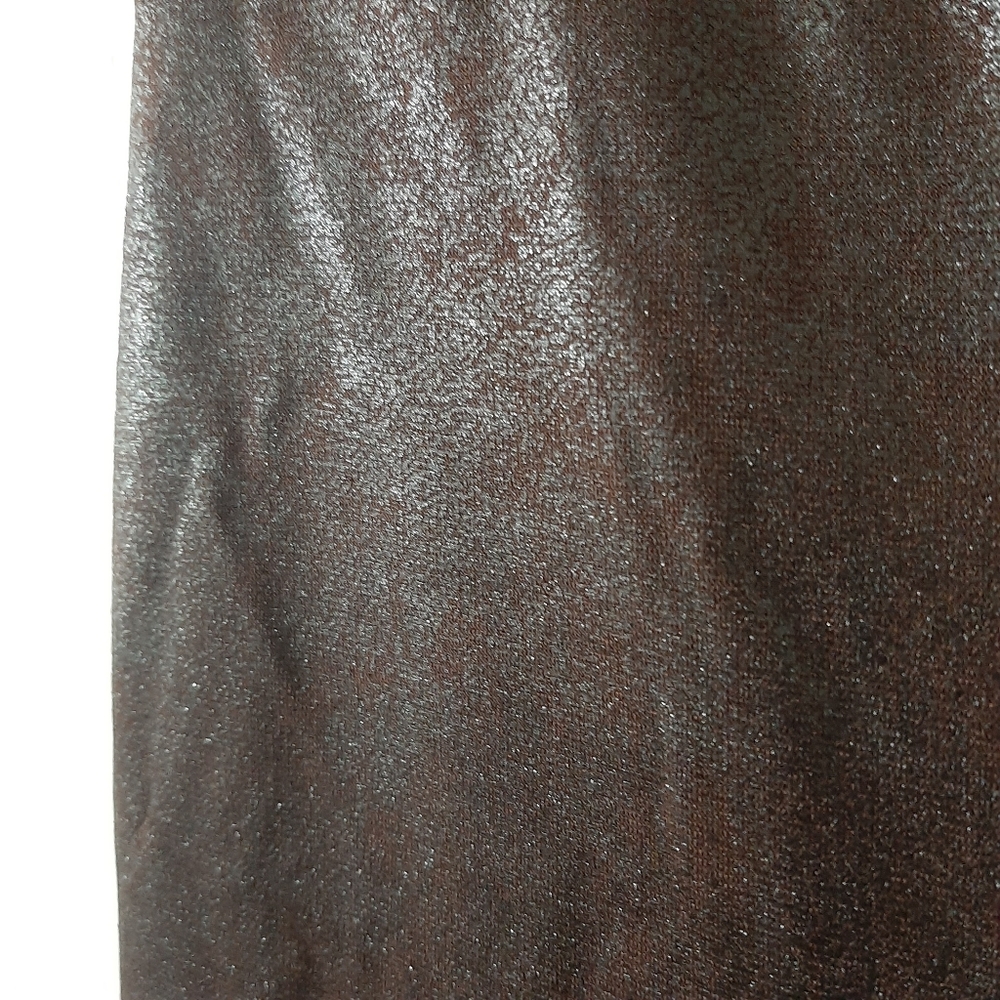 Assets by Spanx Faux Leather Crackle Leggings Hi Rise Wine Black Medium - Picture 5 of 8